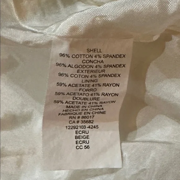 bebe White Trench Coat with Black Accents - Picture 4 of 9